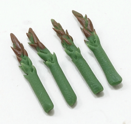 Dollhouse Miniature Asparagus, Handcrafted 4/Pk